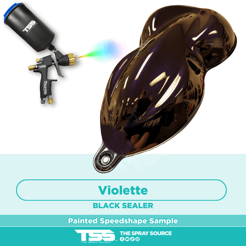 Violette Candy Pearl Pre-Sprayed Speedshape Paint Sample (Black Ground Coat) - The Spray Source - Tamco Paint