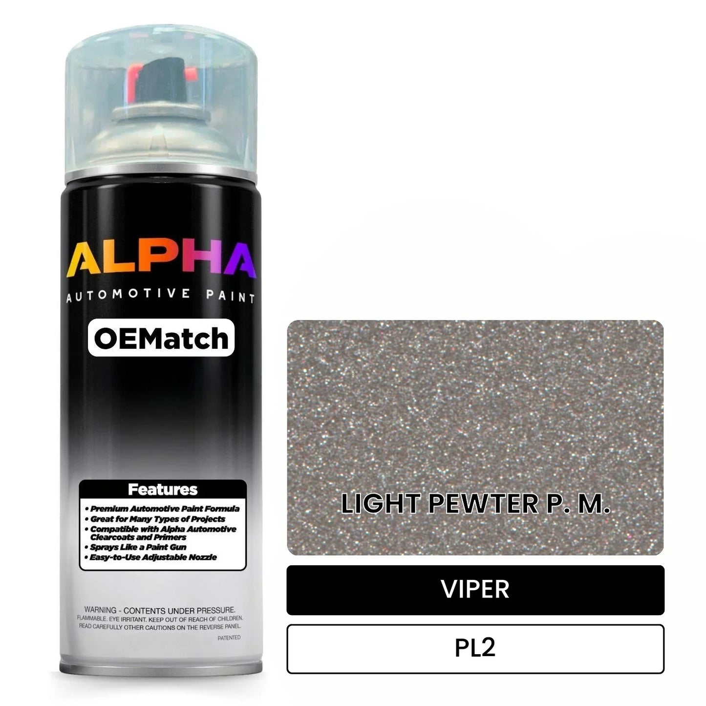 VIPER LIGHT PEWTER P. M. PL2 OEMatch Spraycan