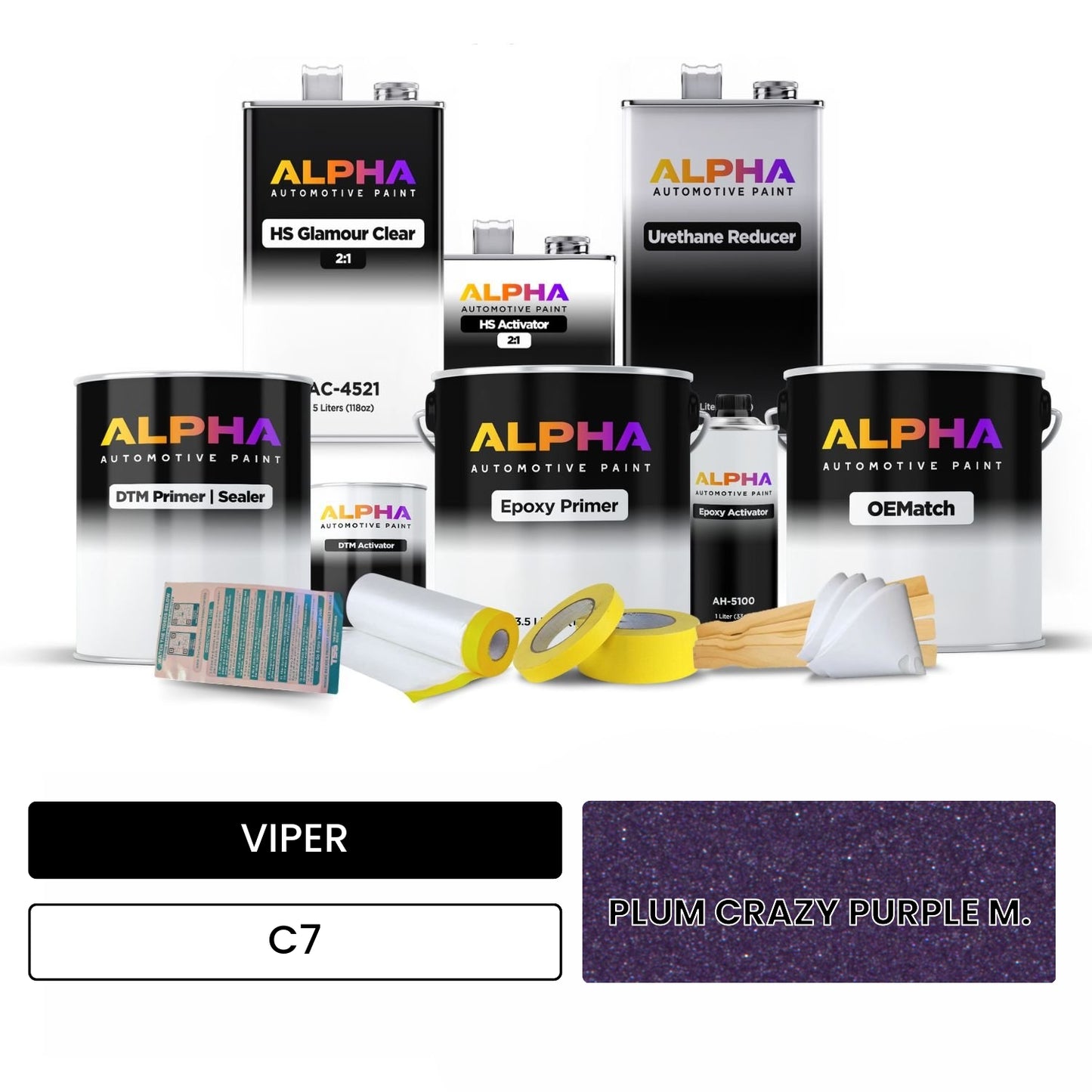 VIPER PLUM CRAZY PURPLE M. C7 OEMatch Vehicle Paint Kit