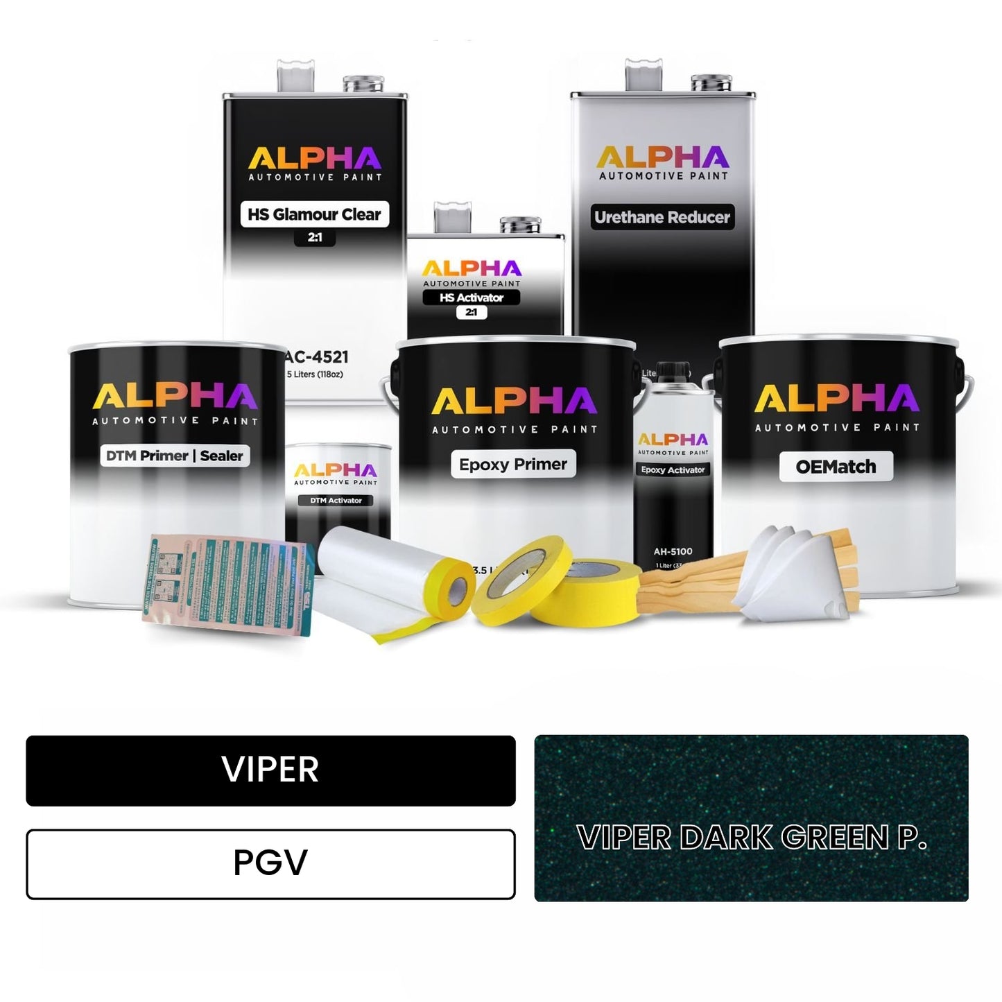 VIPER VIPER DARK GREEN P. PGV OEMatch Vehicle Paint Kit