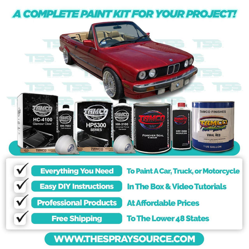 Viral Red Extra Large Car Kit (White Ground Coat) - The Spray Source - Tamco Paint