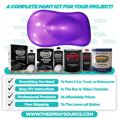 Vivacious Violet Extra Large Car Kit (White Ground Coat) - The Spray Source - Tamco Paint