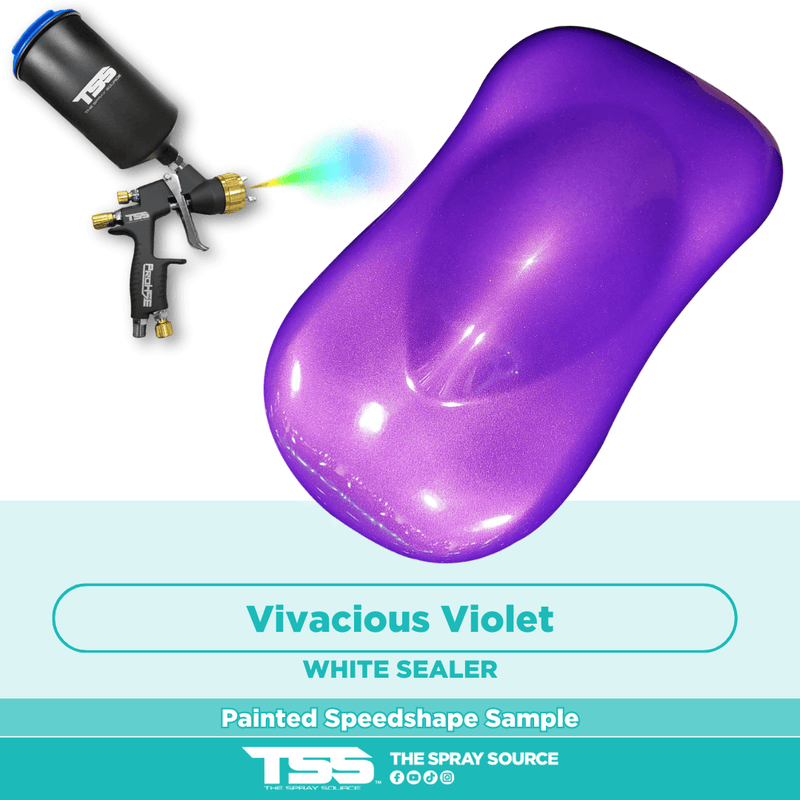 Vivacious Violet Pre-Sprayed Speedshape Paint Sample (White Ground Coat) - The Spray Source - Tamco Paint