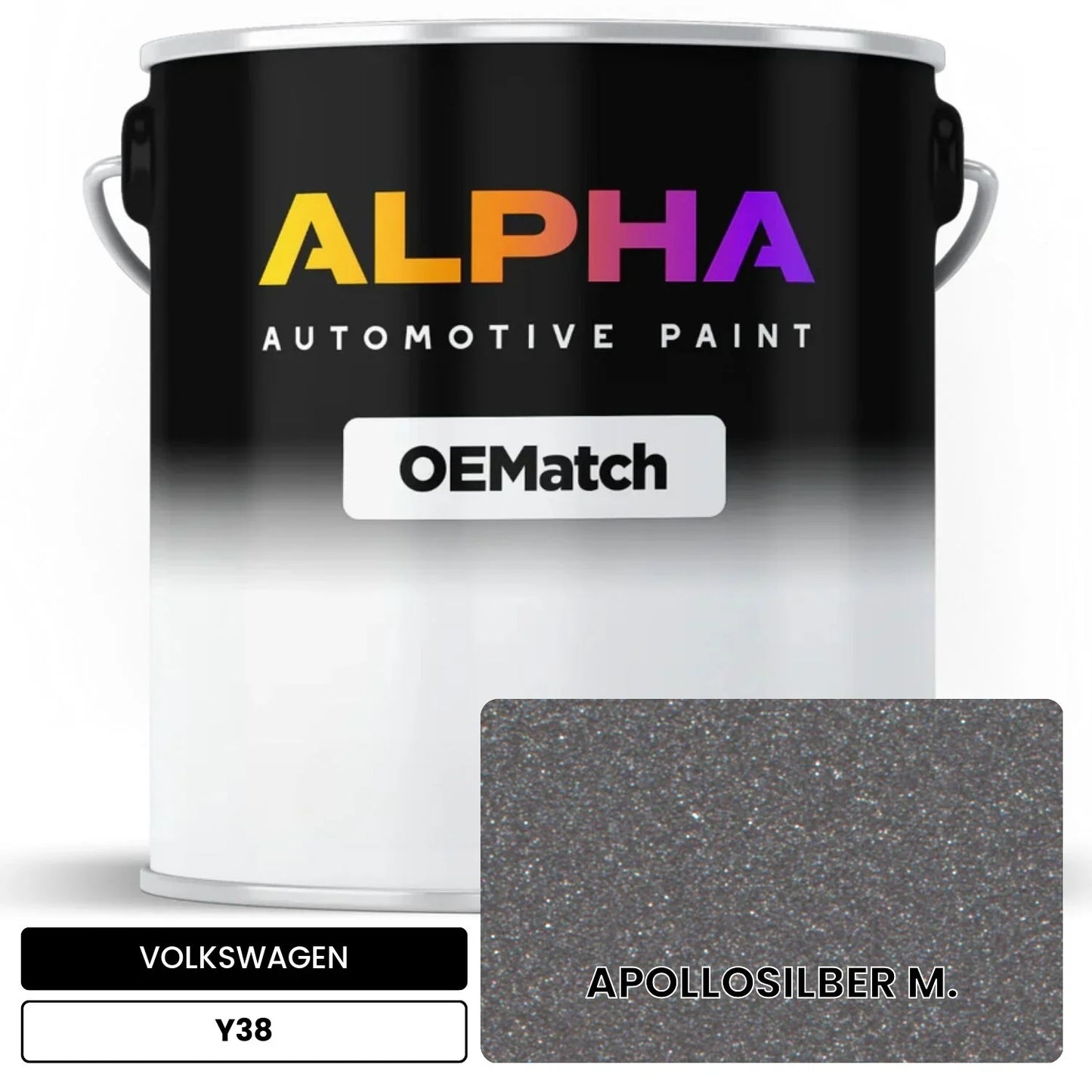 VOLKSWAGEN Apollo Silver Metallic Y38 OEMatch Basecoat