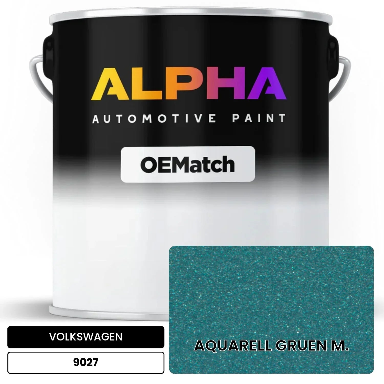 VOLKSWAGEN Aqua Green Metallic 9027 OEMatch Basecoat