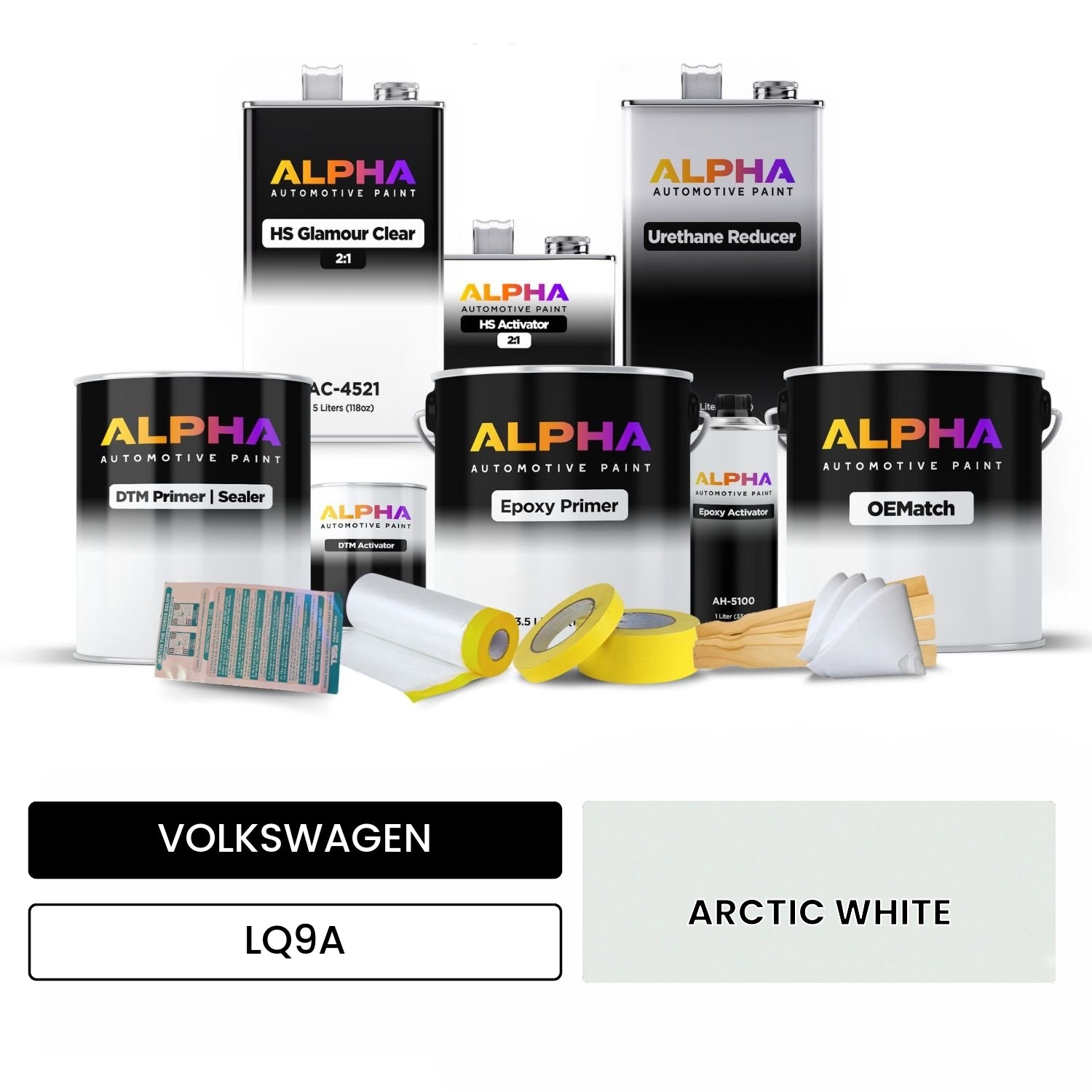 VOLKSWAGEN ARCTIC WHITE LQ9A OEMatch Vehicle Paint Kit