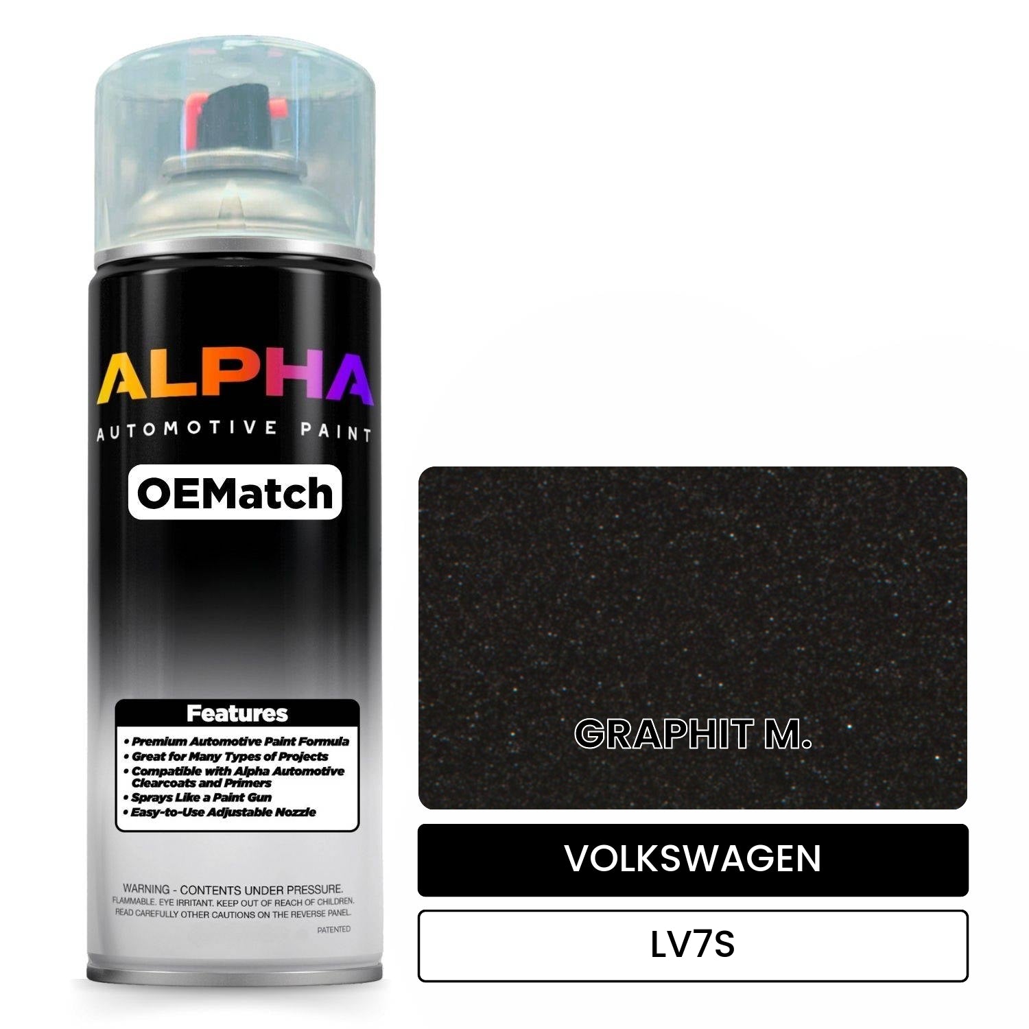 VOLKSWAGEN Basalt Gray Metallic LV7S OEMatch Spraycan