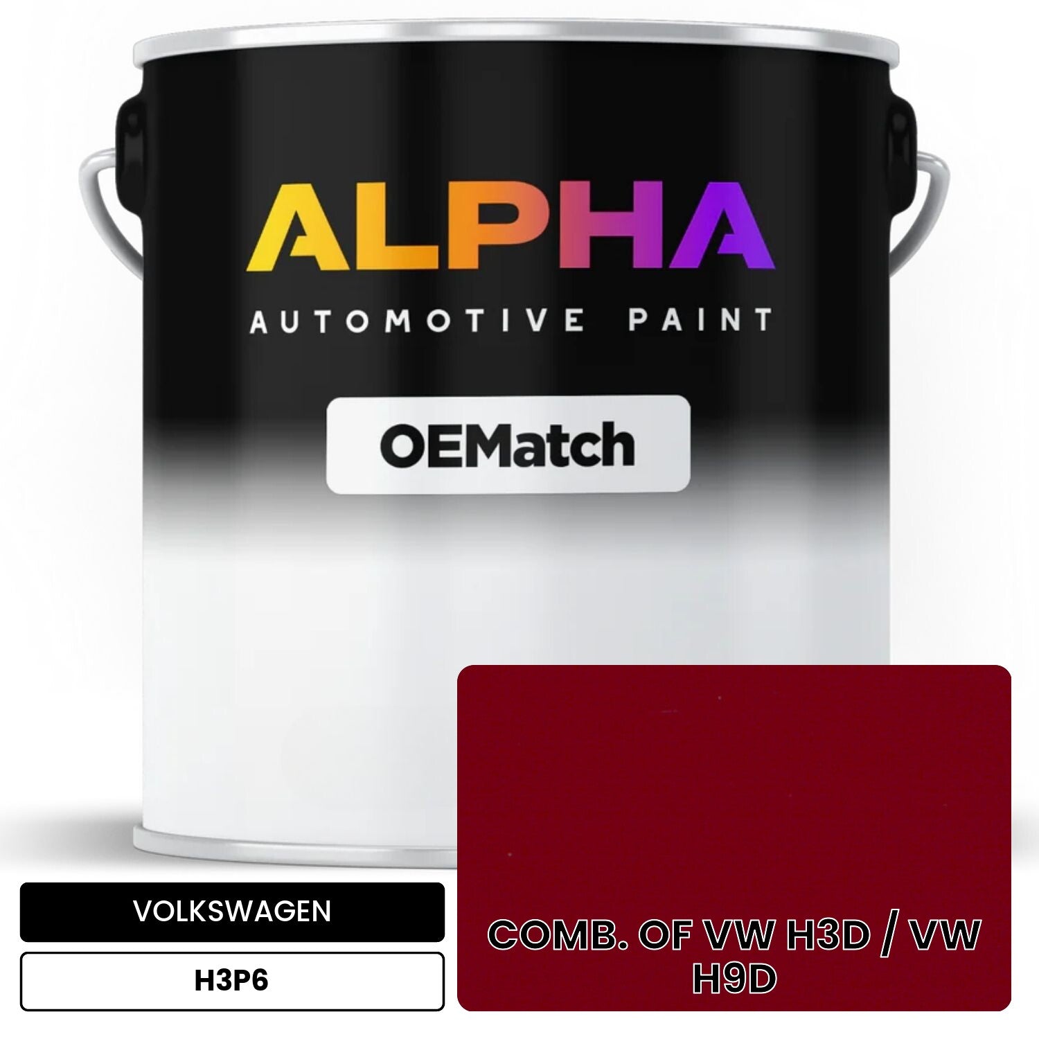 VOLKSWAGEN Black / Gray H3P6 OEMatch Basecoat