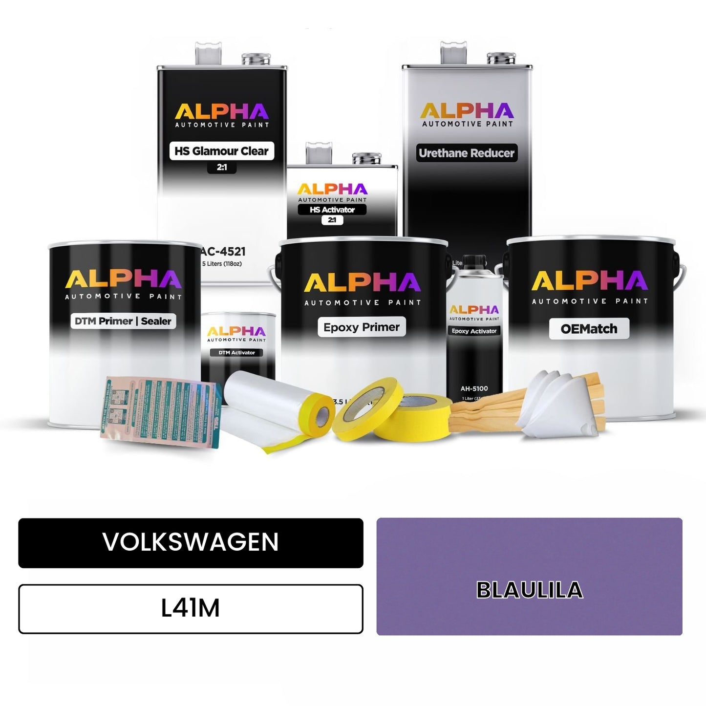 VOLKSWAGEN Blue Violet L41M OEMatch Vehicle Paint Kit