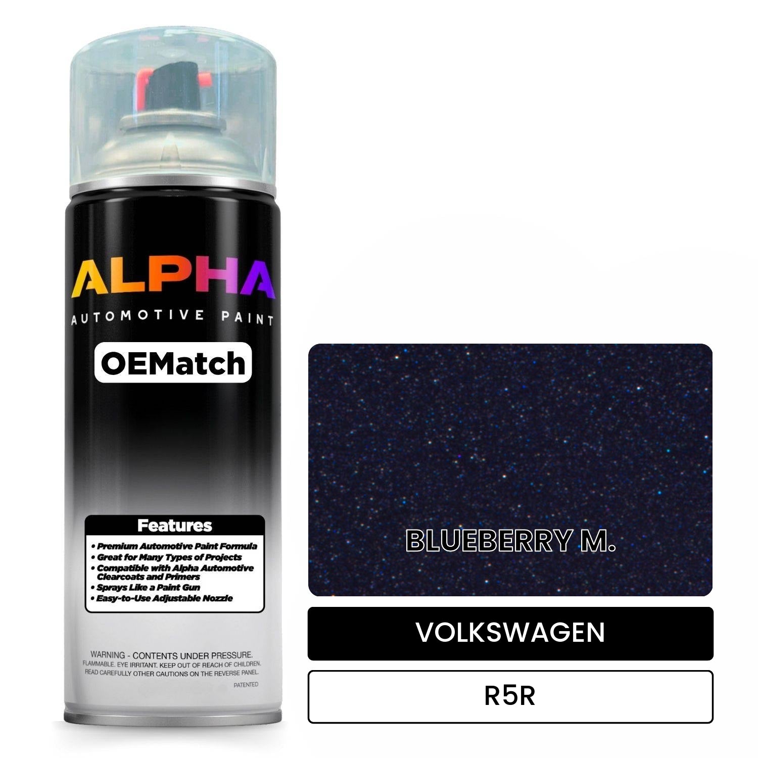 VOLKSWAGEN Blueberry Metallic R5R OEMatch Spraycan