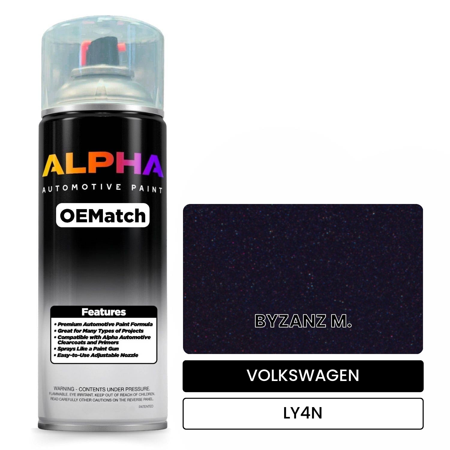 VOLKSWAGEN Byzantium Metallic LY4N OEMatch Spraycan