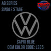 Volkswagen Capri Blue | L335 | 1957-1959 | OEM AG Series Single Stage - The Spray Source - Tamco Paint Manufacturing