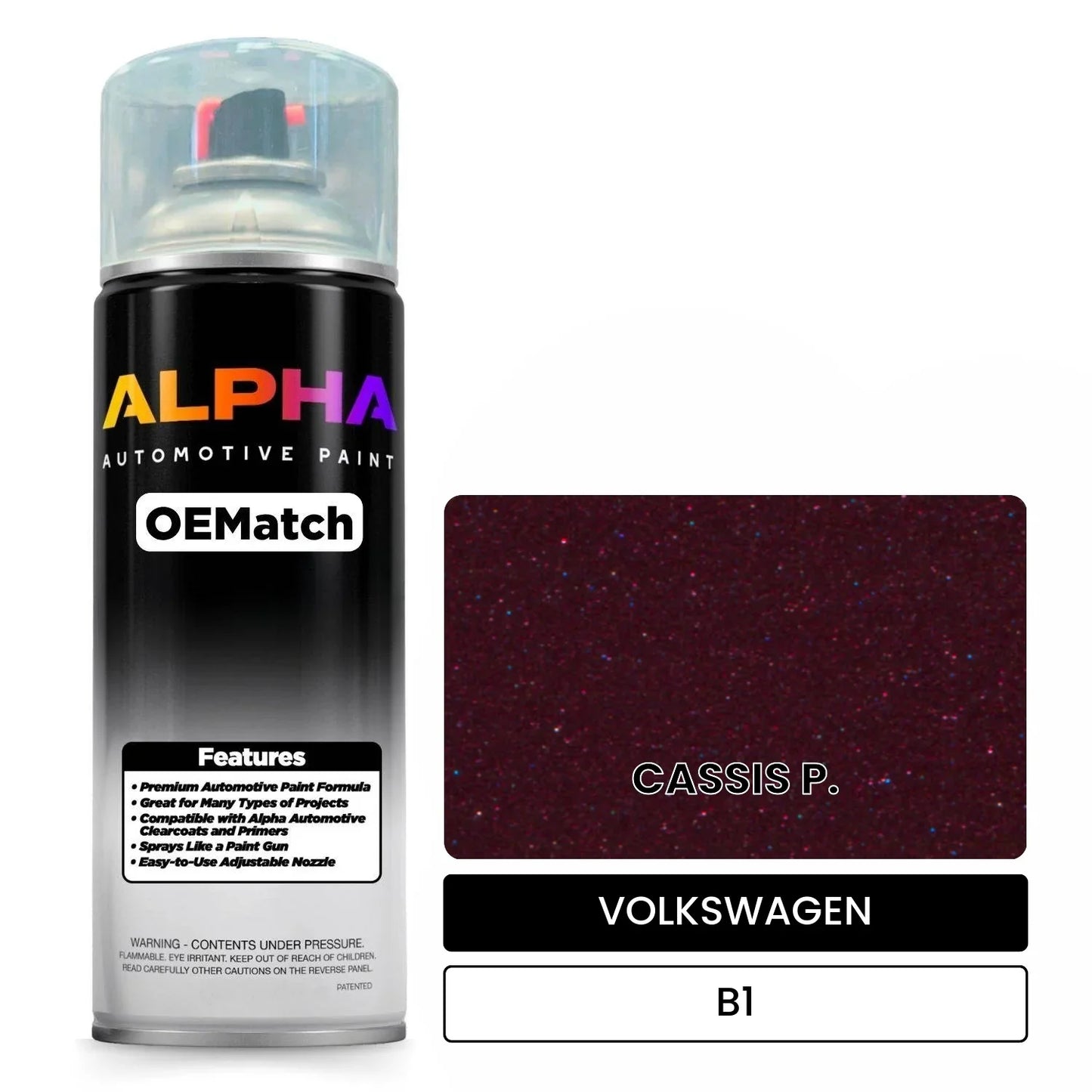 VOLKSWAGEN Cassis Pearl B1 OEMatch Spraycan