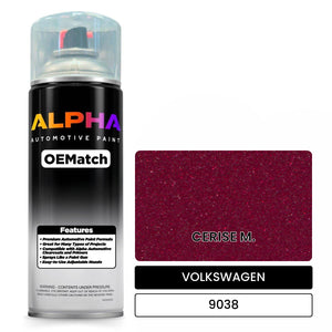 VOLKSWAGEN Cerise Red 9038 | OEMatch Automotive Spraycan