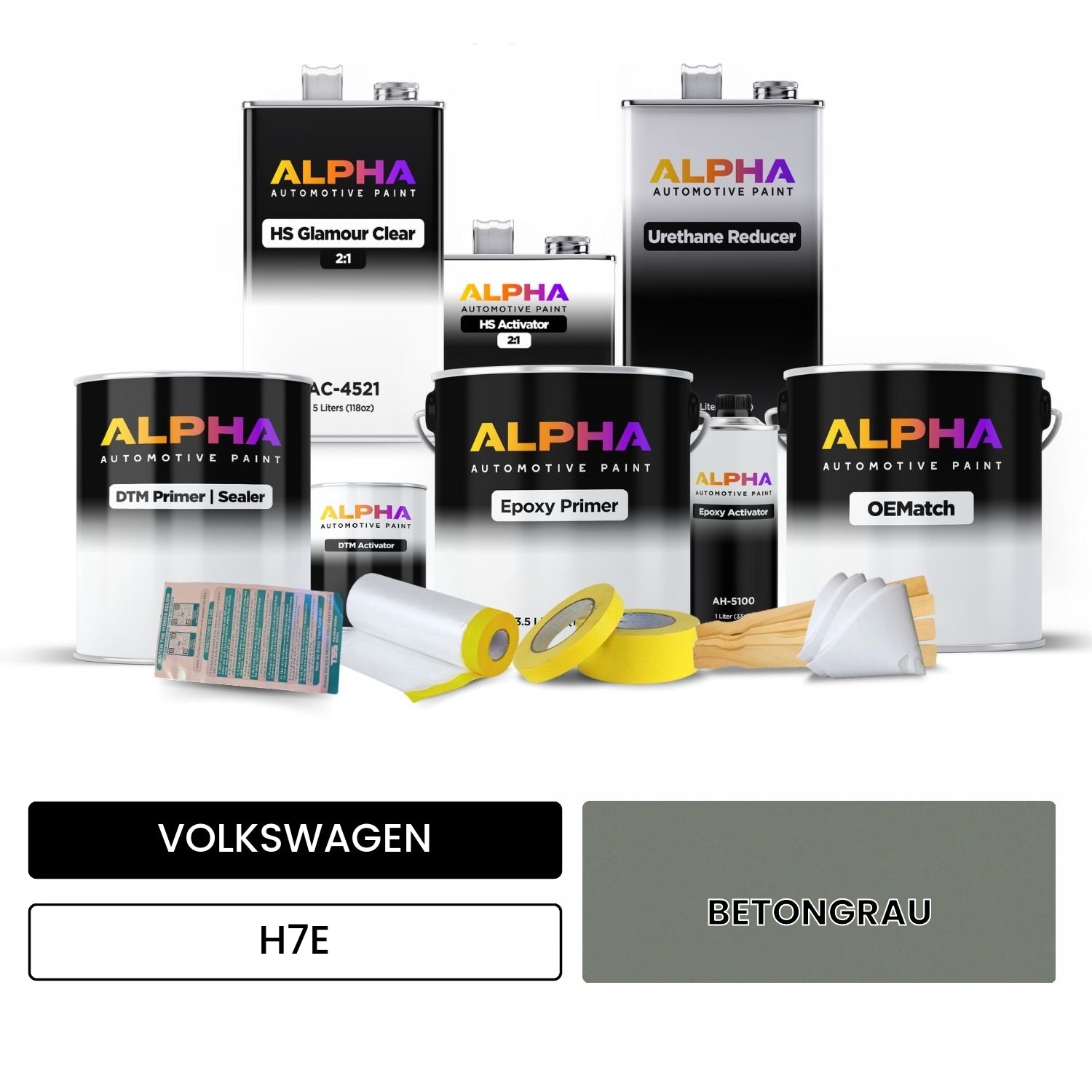 VOLKSWAGEN Concrete Gray H7E OEMatch Vehicle Paint Kit