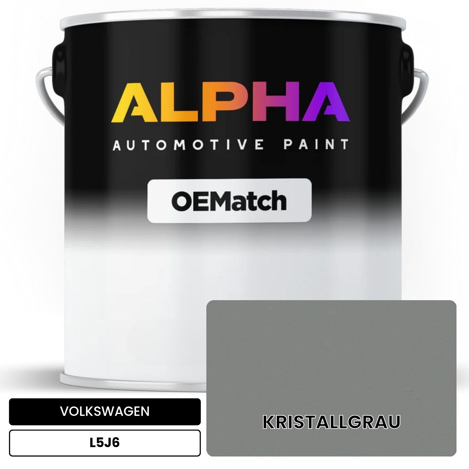 VOLKSWAGEN Crystal Gray L5J6 OEMatch Basecoat