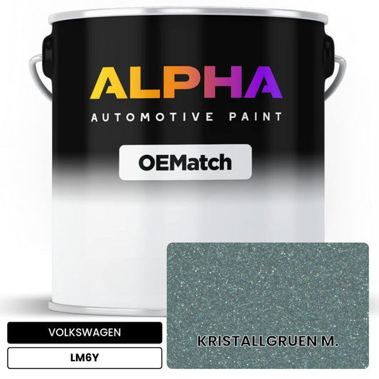 VOLKSWAGEN Crystal Green Metallic LM6Y OEMatch Basecoat