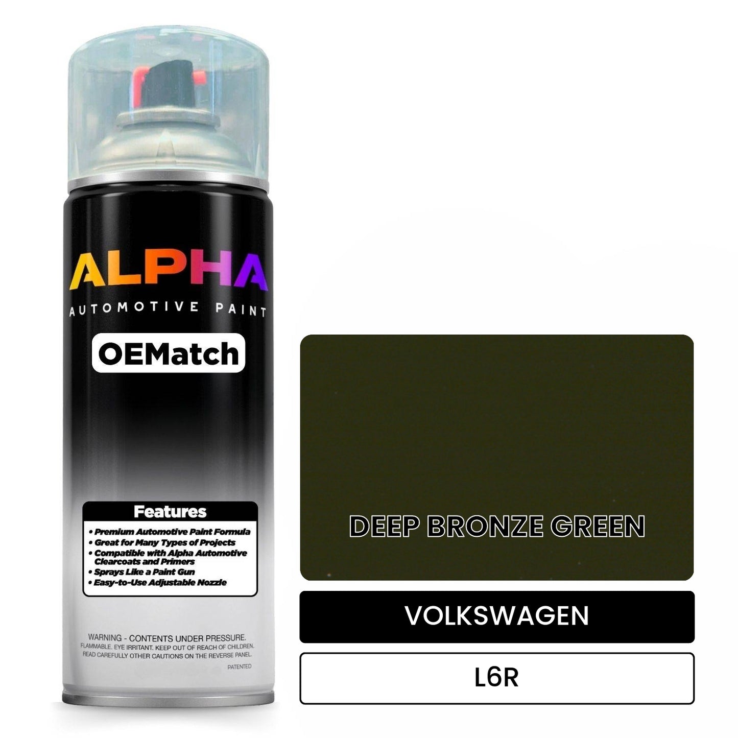 VOLKSWAGEN Deep Bronze Green L6R OEMatch Spraycan
