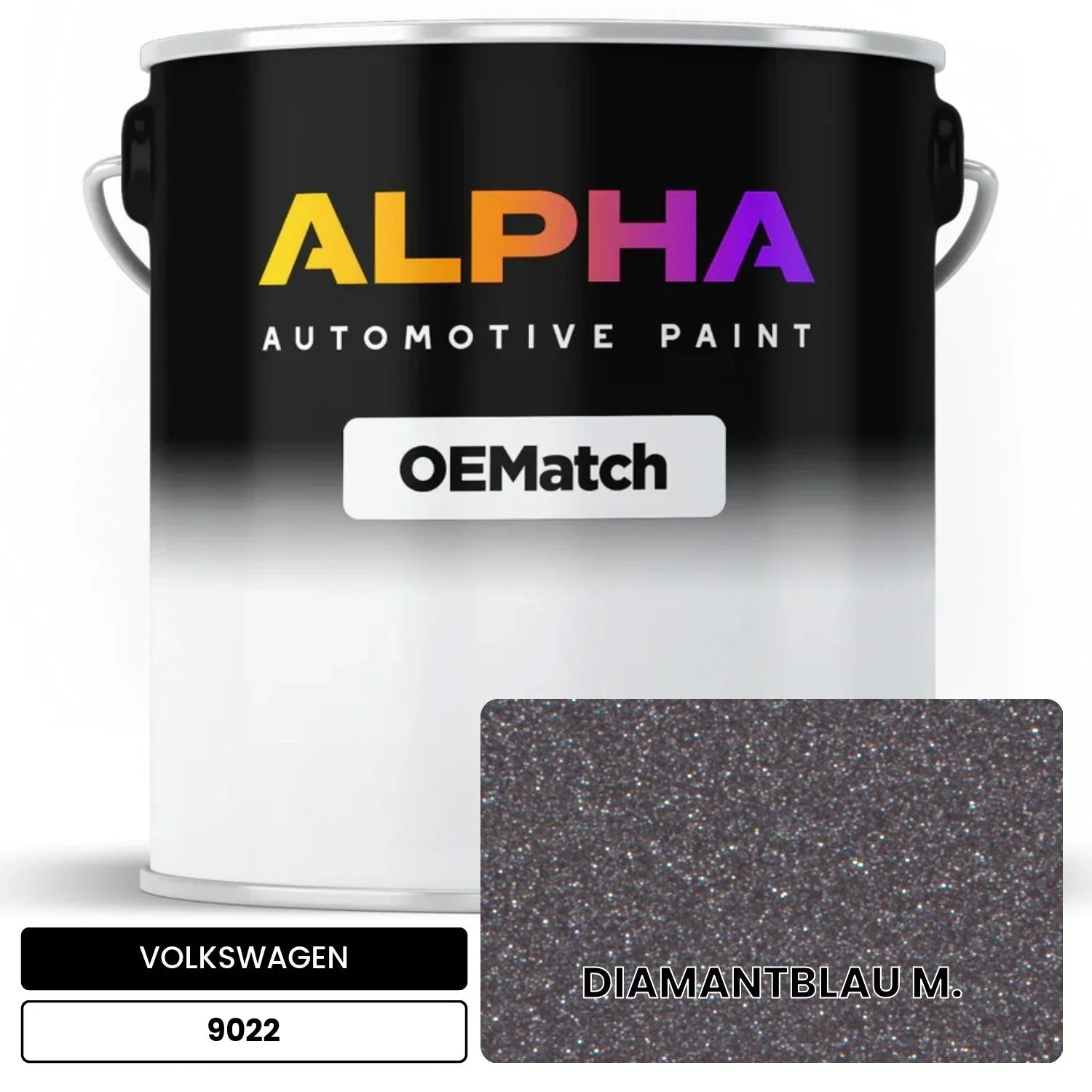 VOLKSWAGEN Diamond Blue Metallic 9022 OEMatch Basecoat