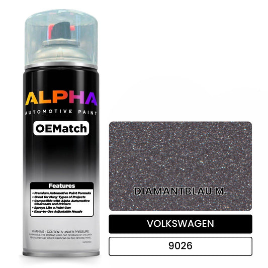 VOLKSWAGEN Diamond Blue Metallic 9026 OEMatch Spraycan