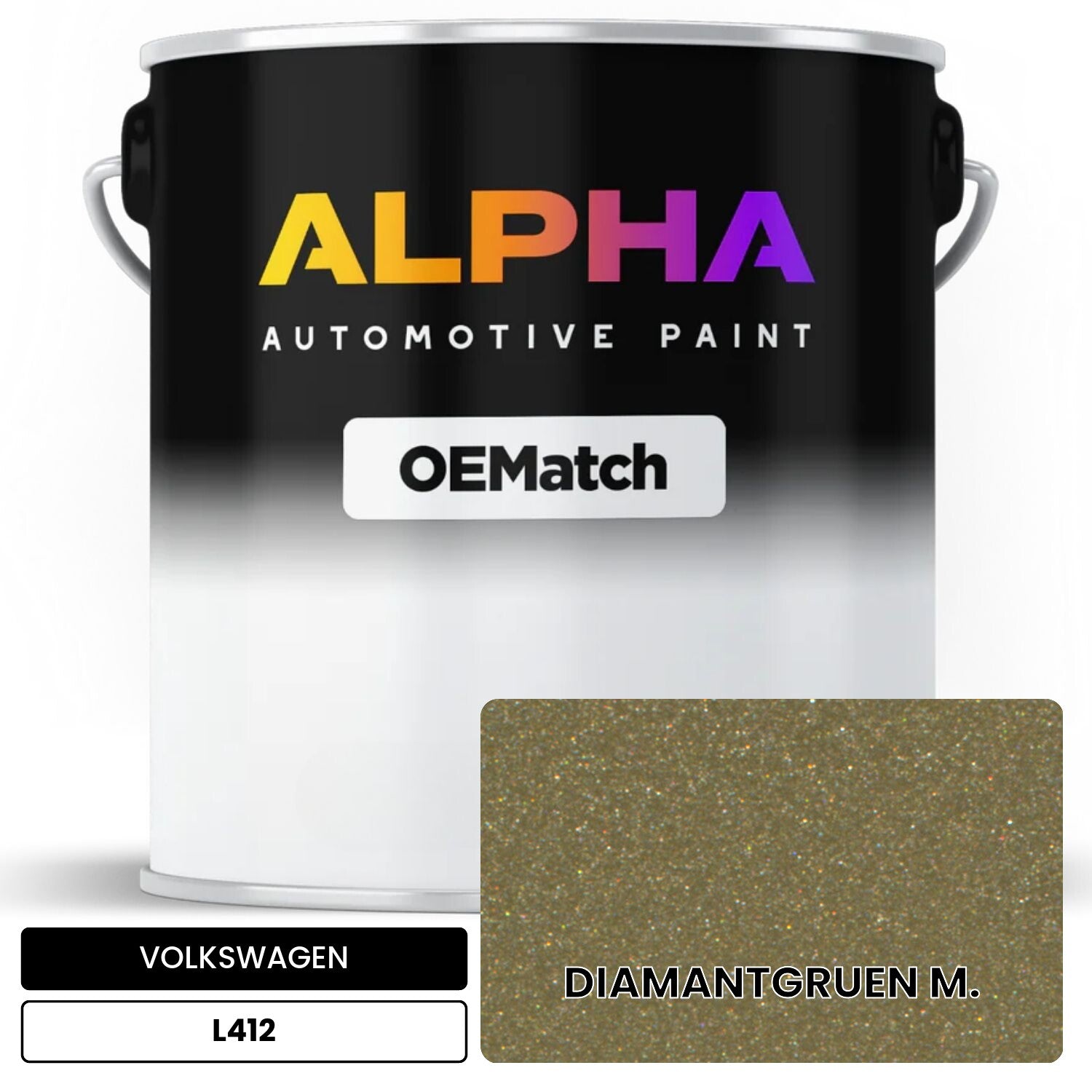 VOLKSWAGEN Diamond Green Metallic L412 OEMatch Basecoat
