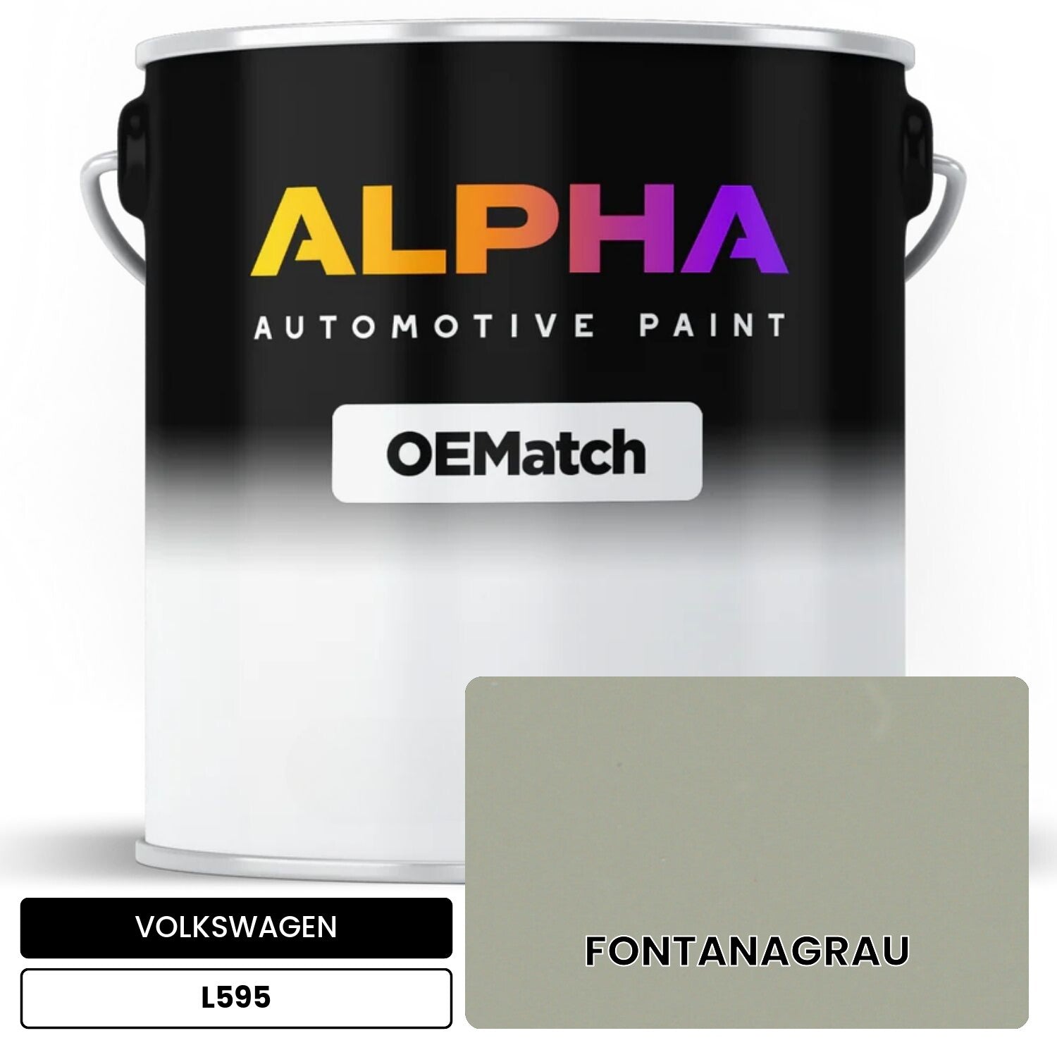 VOLKSWAGEN Fontana Gray L595 OEMatch Basecoat