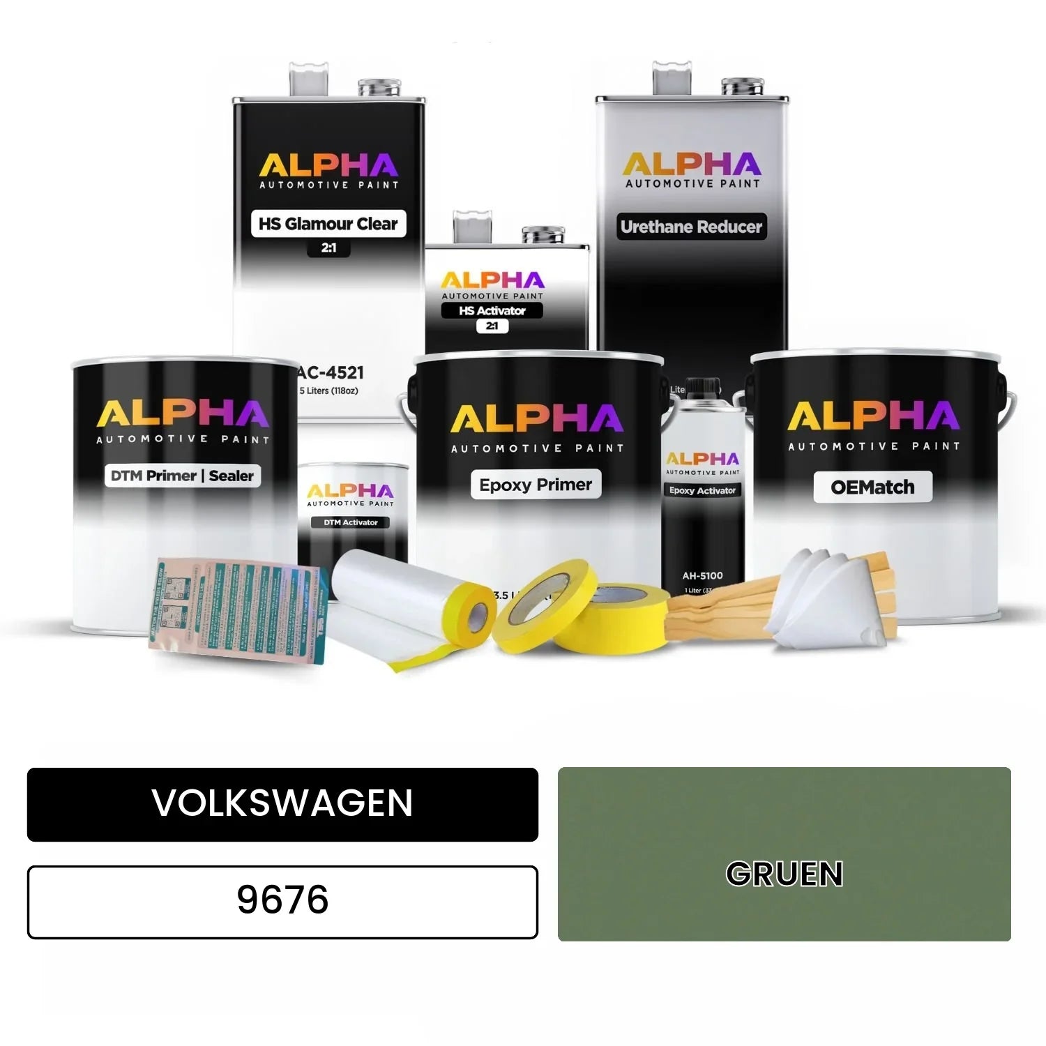 VOLKSWAGEN Industry Green 9676 OEMatch Vehicle Paint Kit