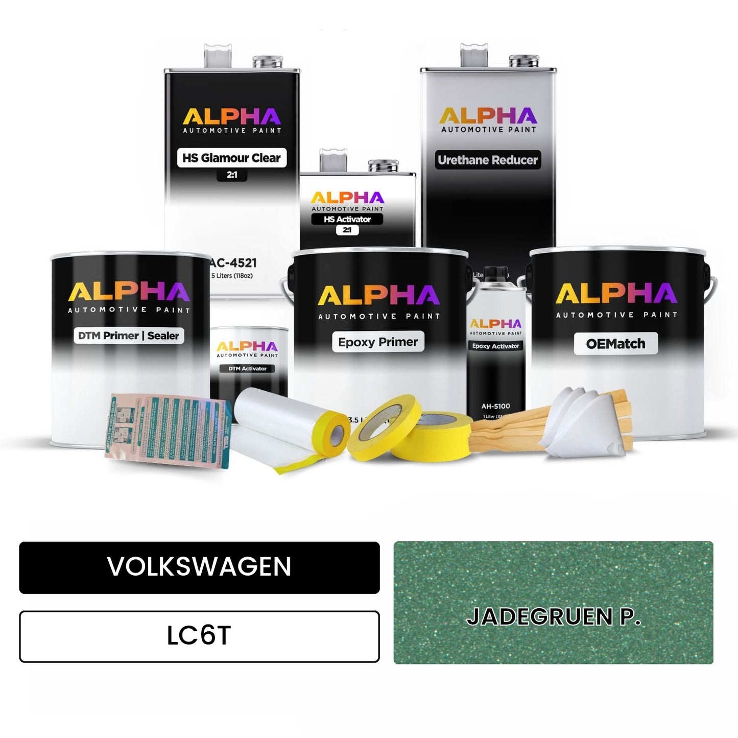 VOLKSWAGEN Jade Green LC6T OEMatch Vehicle Paint Kit