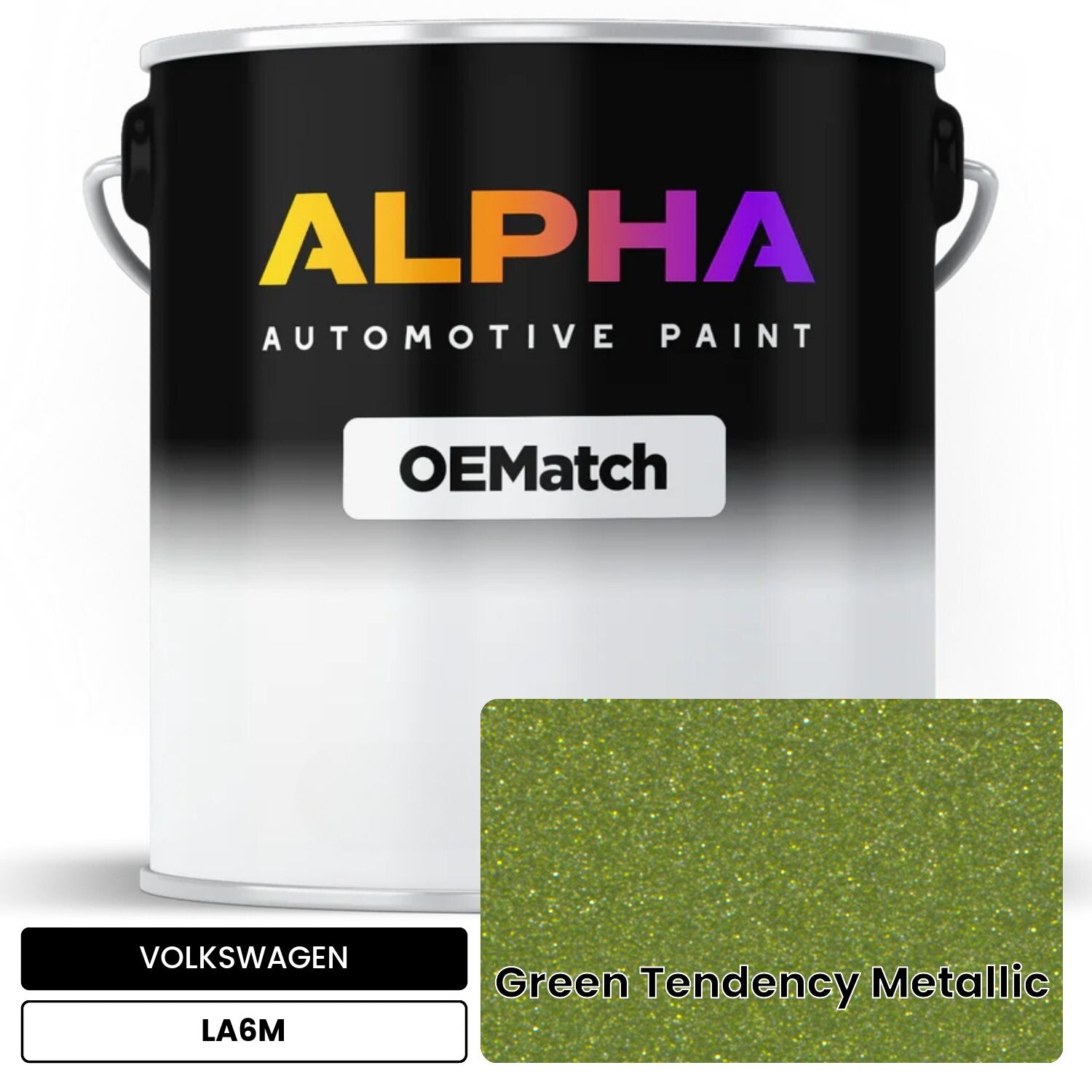 VOLKSWAGEN Green Tendency Metallic LA6M OEMatch Basecoat