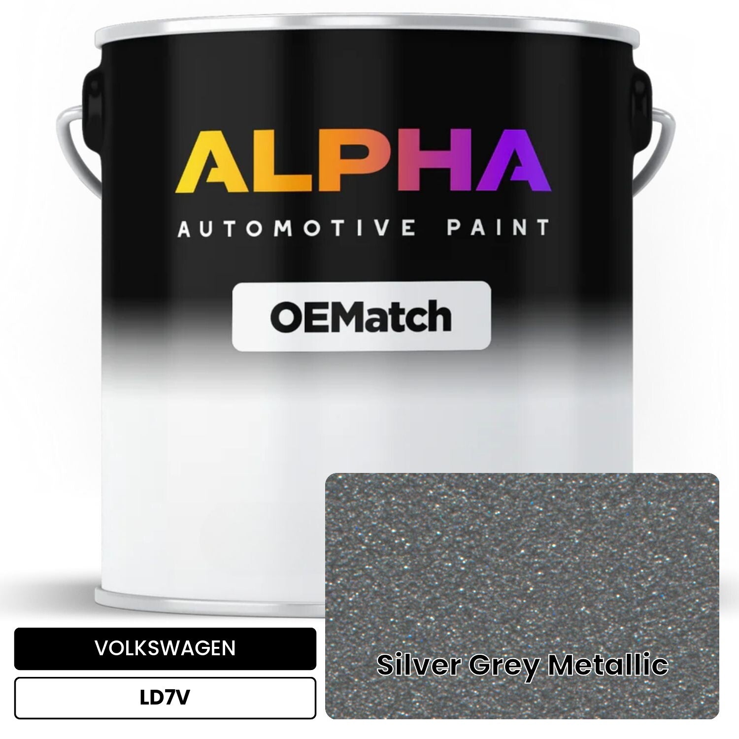 VOLKSWAGEN Silver Grey Metallic LD7V OEMatch Basecoat