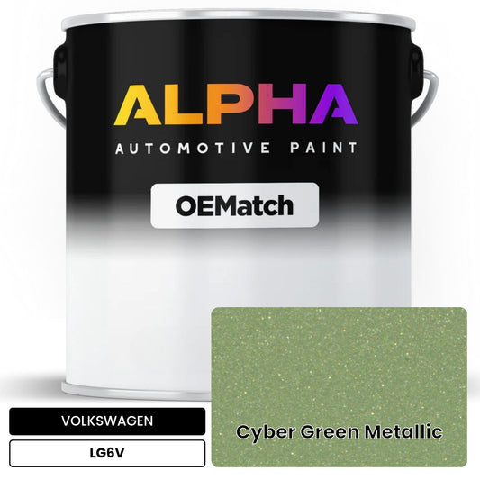 VOLKSWAGEN Cyber Green Metallic LG6V OEMatch Basecoat