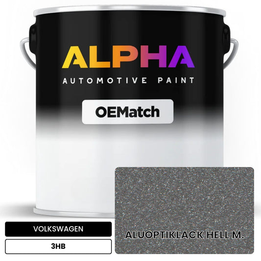 VOLKSWAGEN Light Aluminum Optic Paint 3HB OEMatch Basecoat