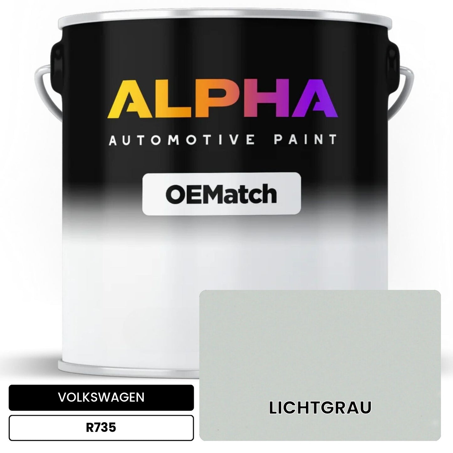 VOLKSWAGEN Light Gray R735 OEMatch Basecoat