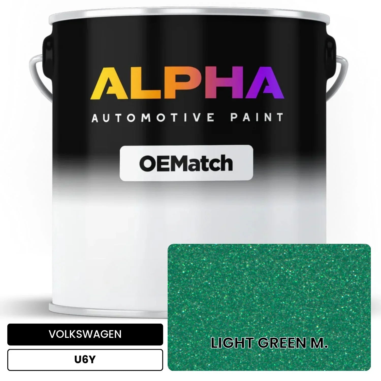 VOLKSWAGEN Light Green Metallic U6Y OEMatch Basecoat
