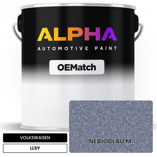 VOLKSWAGEN Nebio Blue Metallic LL5Y OEMatch Basecoat