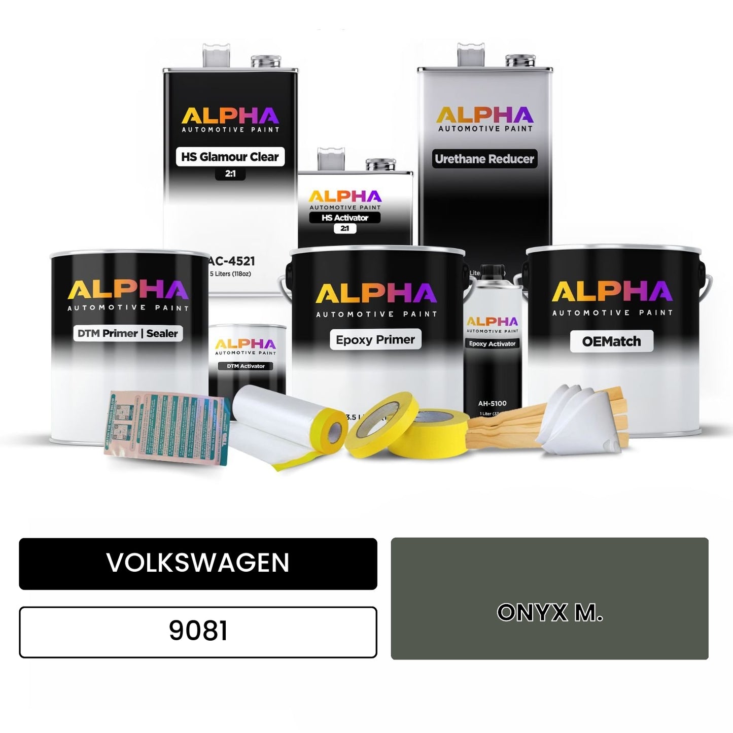 VOLKSWAGEN Onyx Black 9081 OEMatch Vehicle Paint Kit