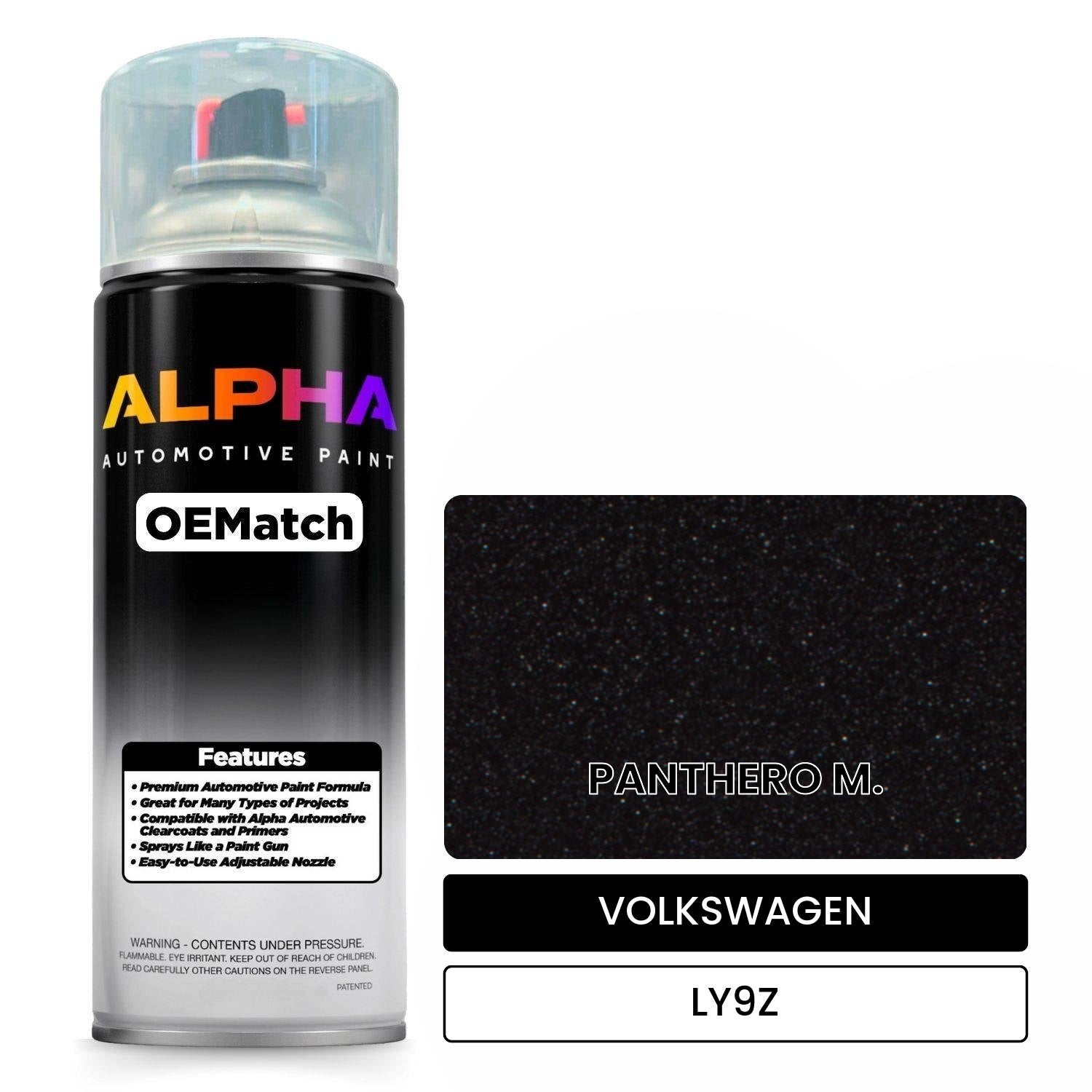 VOLKSWAGEN Panther Black LY9Z OEMatch Spraycan