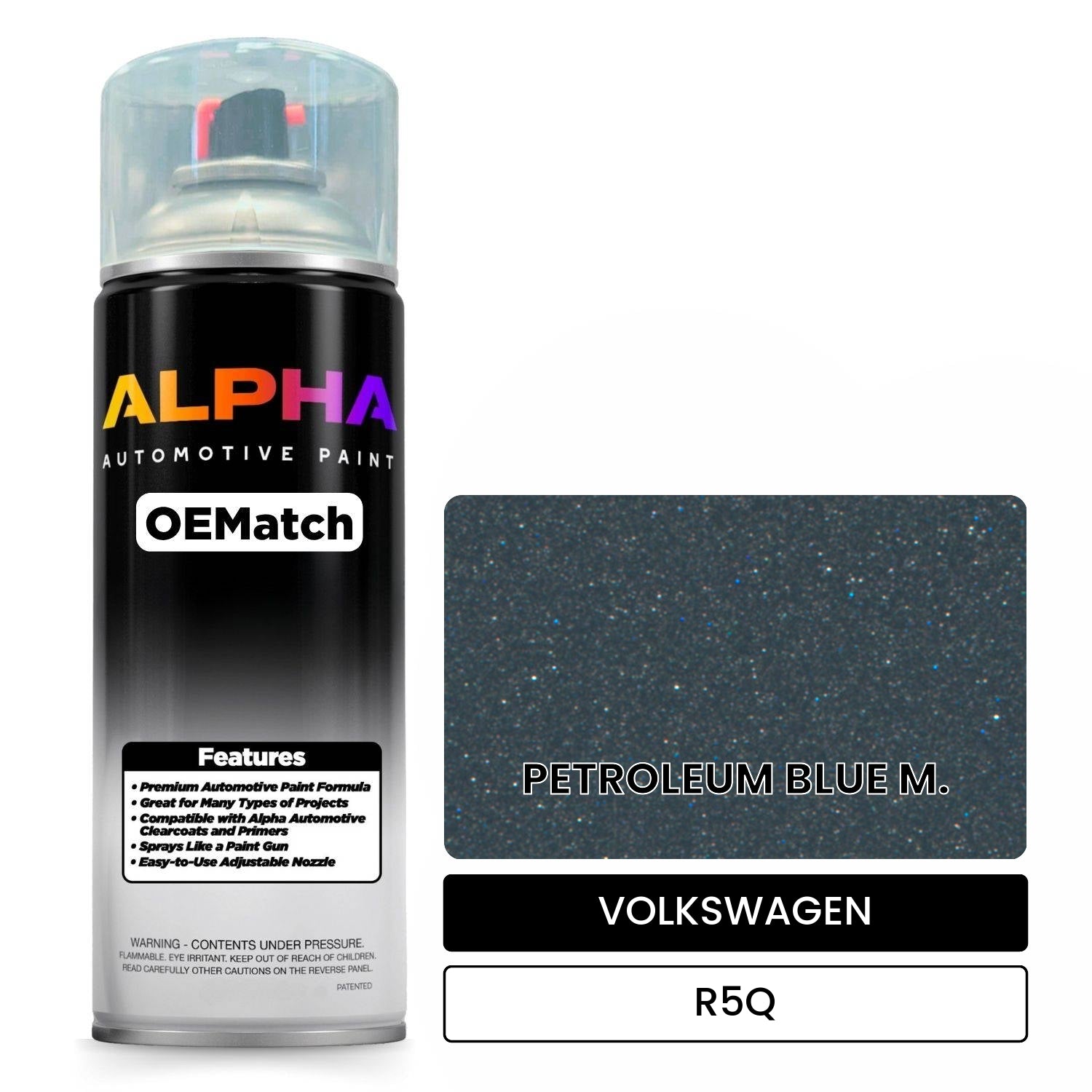 VOLKSWAGEN Petroleum Blue Metallic R5Q OEMatch Spraycan