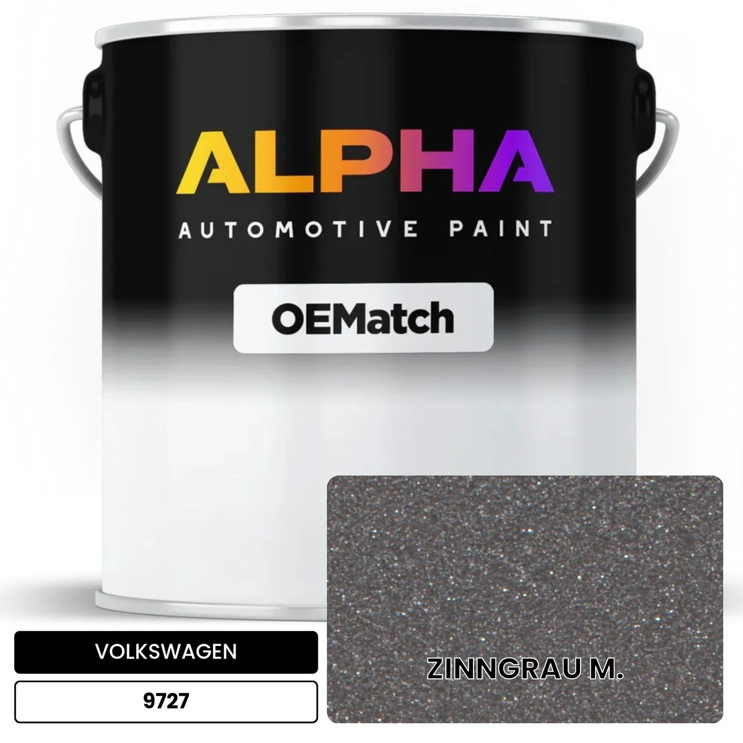 VOLKSWAGEN Pewter Grey Metallic 9727 OEMatch Basecoat