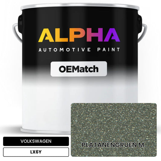 VOLKSWAGEN Platanen Green Metallic LX6Y OEMatch Basecoat