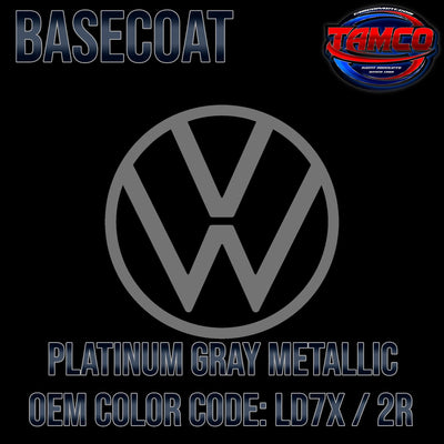 Volkswagen Platinum Gray Metallic | LD7X / 2R | 2002-2023 | OEM Basecoat - The Spray Source - Tamco Paint Manufacturing
