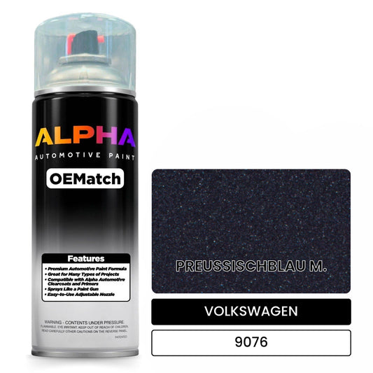 VOLKSWAGEN Prussian Blue Metallic 9076 OEMatch Spraycan