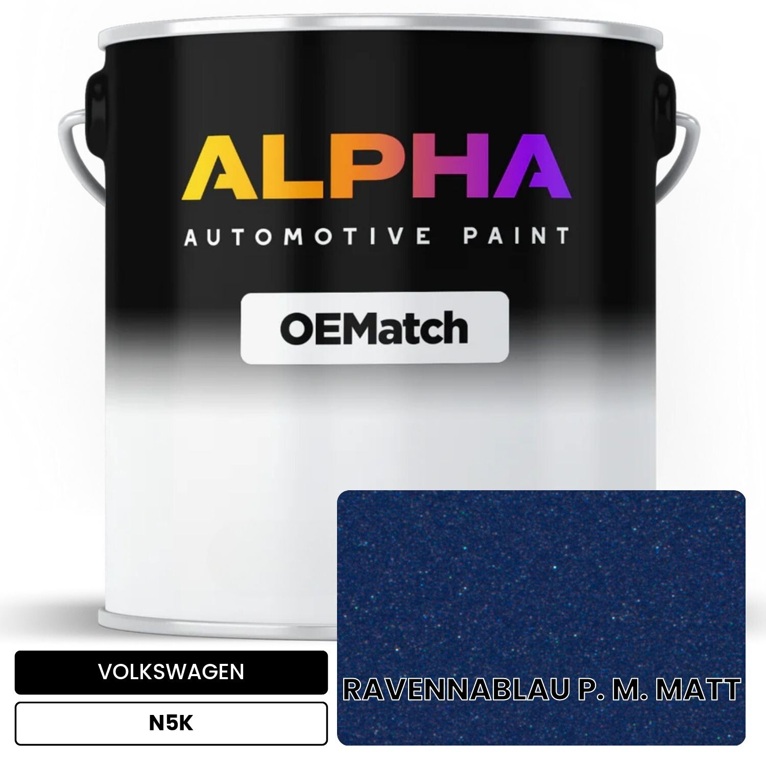 VOLKSWAGEN Ravenna Blue Metallic Matte N5K OEMatch Basecoat