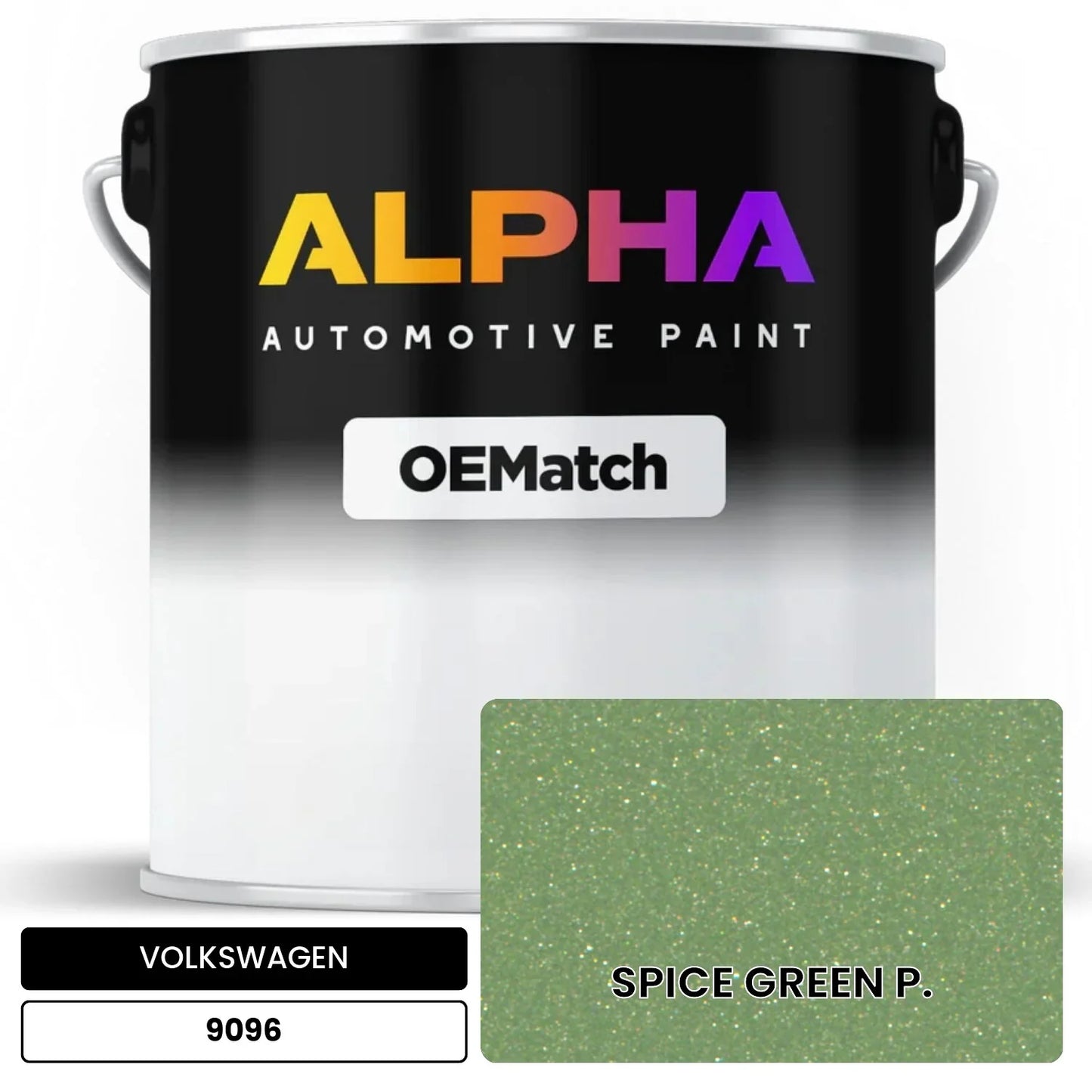 VOLKSWAGEN Spice Green Metallic 9096 OEMatch Basecoat