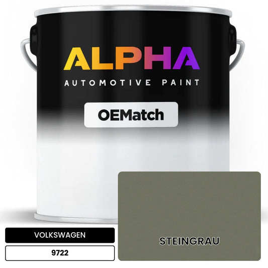 VOLKSWAGEN Stone Gray 9722 OEMatch Basecoat