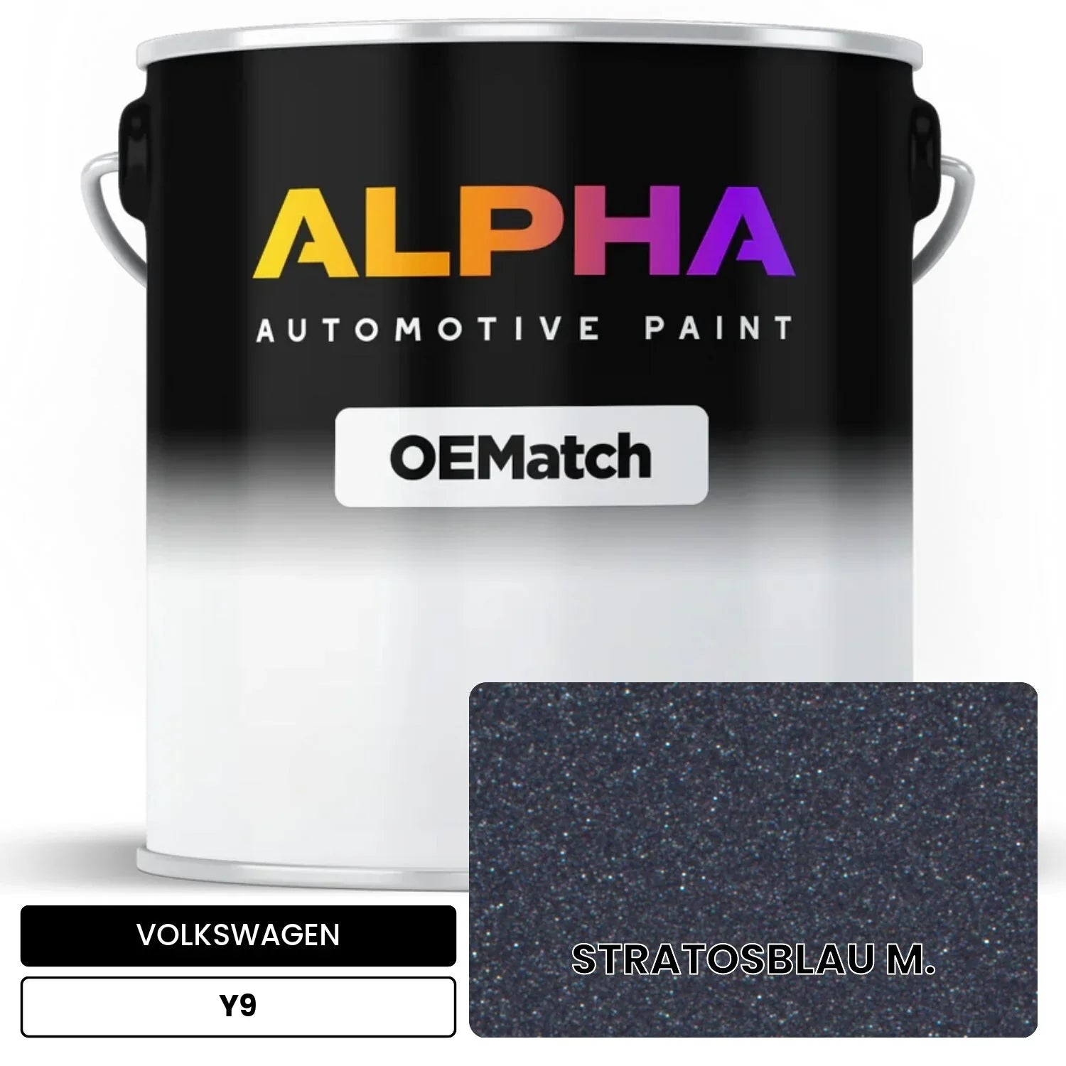 VOLKSWAGEN Stratos Blue Metallic Y9 OEMatch Basecoat