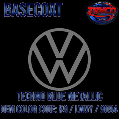 Volkswagen Techno Blue Metallic | K9 / LW5Y / 9094 | 1998-2019 | OEM Basecoat - The Spray Source - Tamco Paint Manufacturing