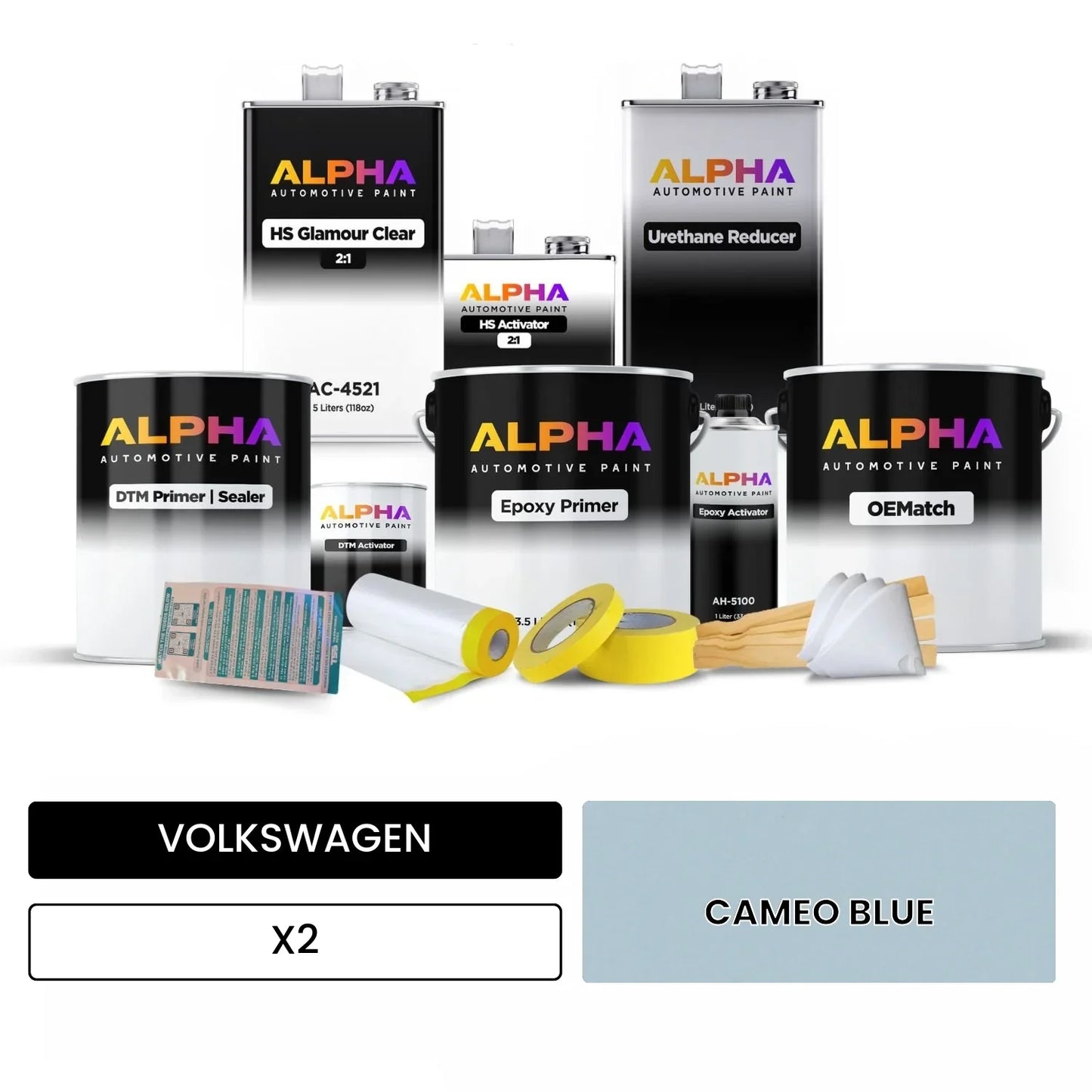 VOLKSWAGEN Vapor Blue X2 OEMatch Vehicle Paint Kit