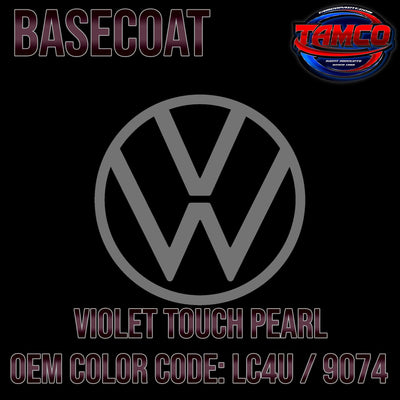 Volkswagen Violet Touch Pearl | LC4U / 9074 | 2019 | OEM Basecoat - The Spray Source - Tamco Paint Manufacturing