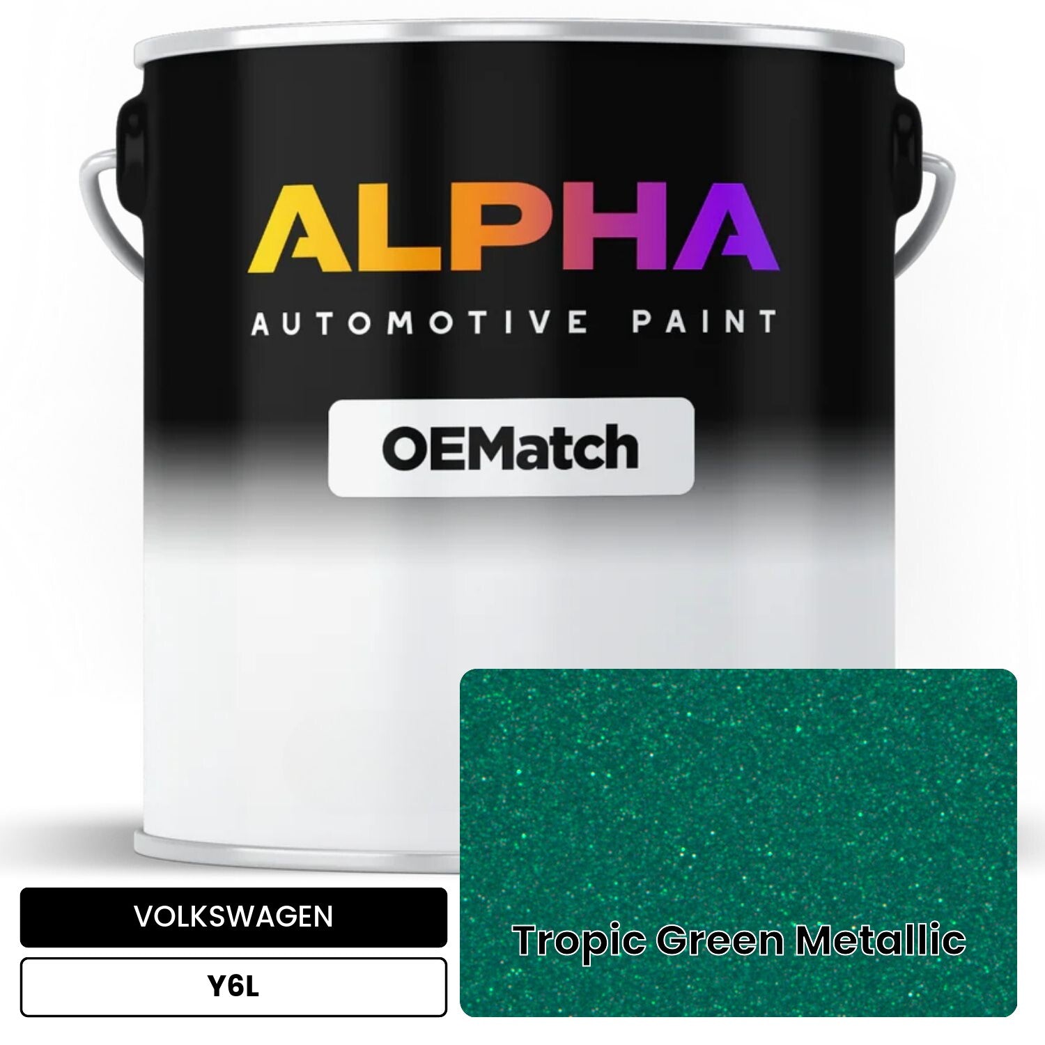 VOLKSWAGEN Tropic Green Metallic Y6L OEMatch Basecoat